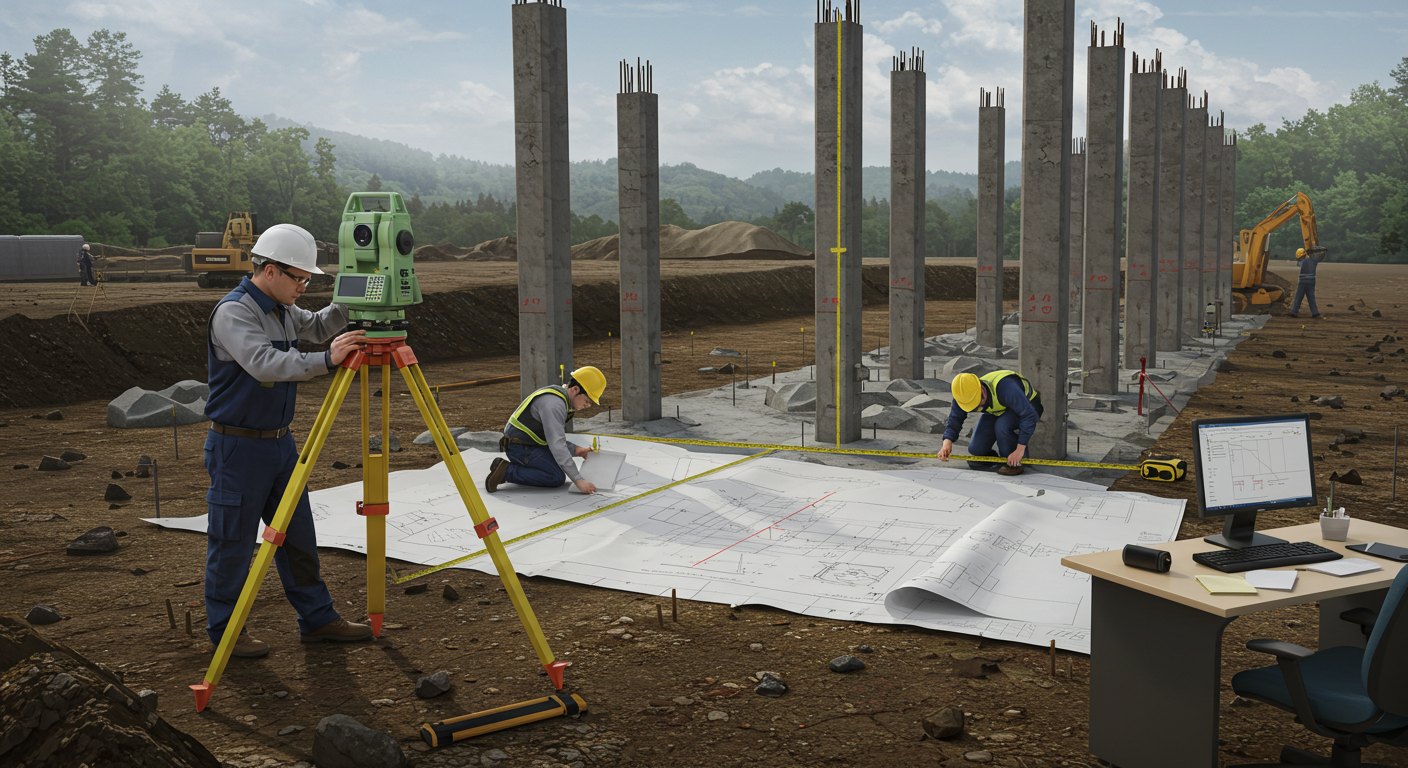 Engenheiro conferindo a planta de As-Built em uma obra finalizada
