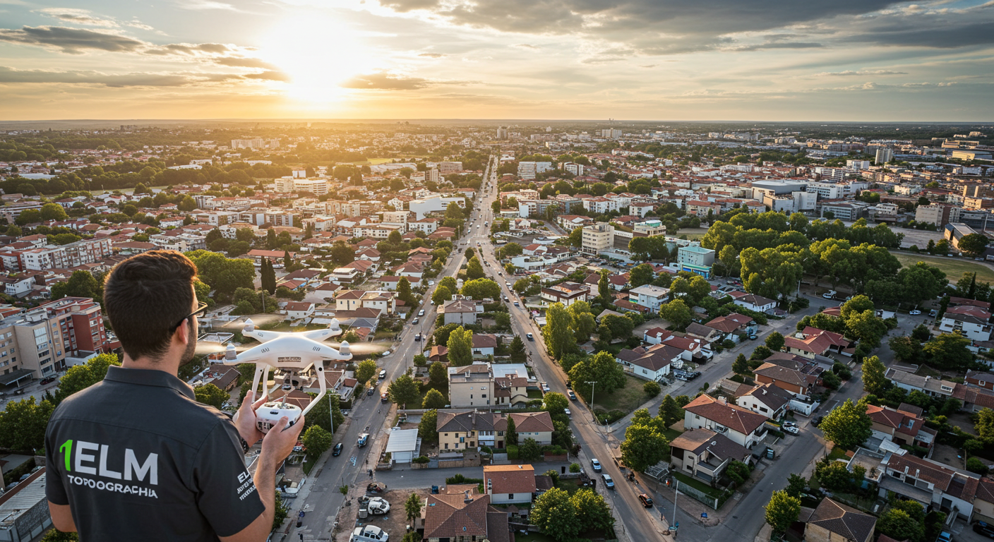 Mapeamento aéreo de área urbana