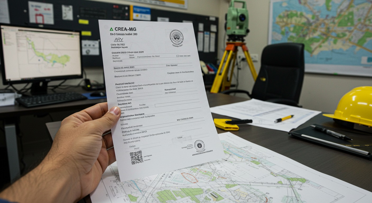 Selo da ART do CREA garantindo validade legal